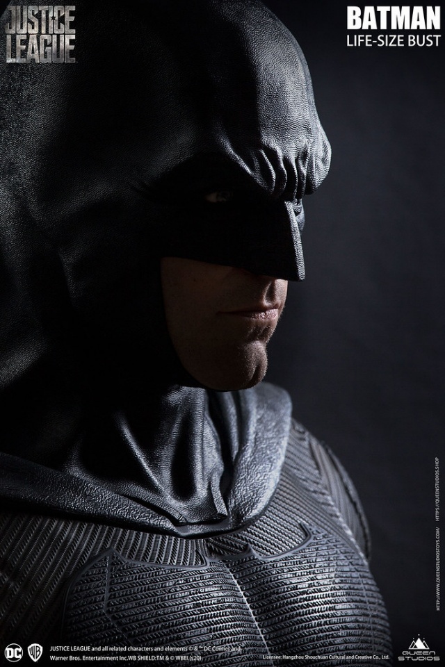 Queen Studios:DC宇宙《正义联盟》1:1比例蝙蝠侠胸像手办