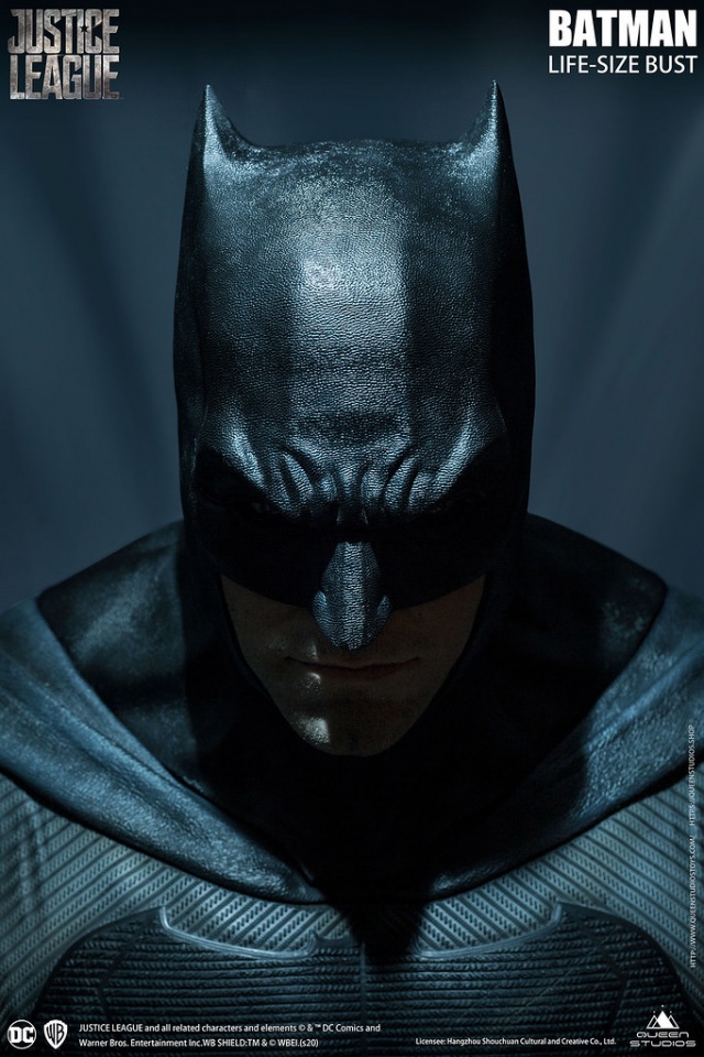 Queen Studios:DC宇宙《正义联盟》1:1比例蝙蝠侠胸像手办